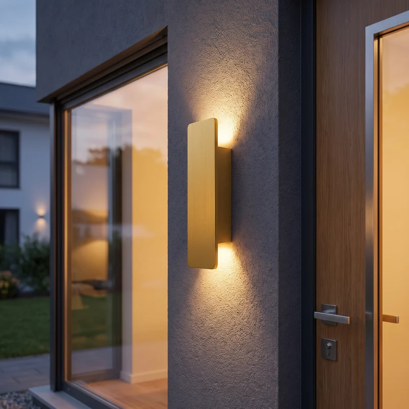 Gevelverlichting LED Buiten Wandlamp Goud Aluminium Waterdicht 20-60 cm Up Down Modern | Sansoti