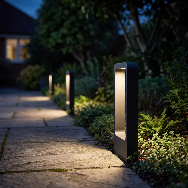 Tuinpad Verlichting LED Staand IP68 Waterdicht 30-60 cm Aluminium Zwart Padverlichting Modern | Sansoti