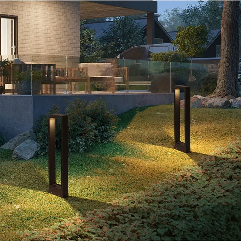 Borderverlichting Tuin LED Staand IP68 Waterdicht 30-60 cm Aluminium Zwart Modern Grondlamp | Sansoti