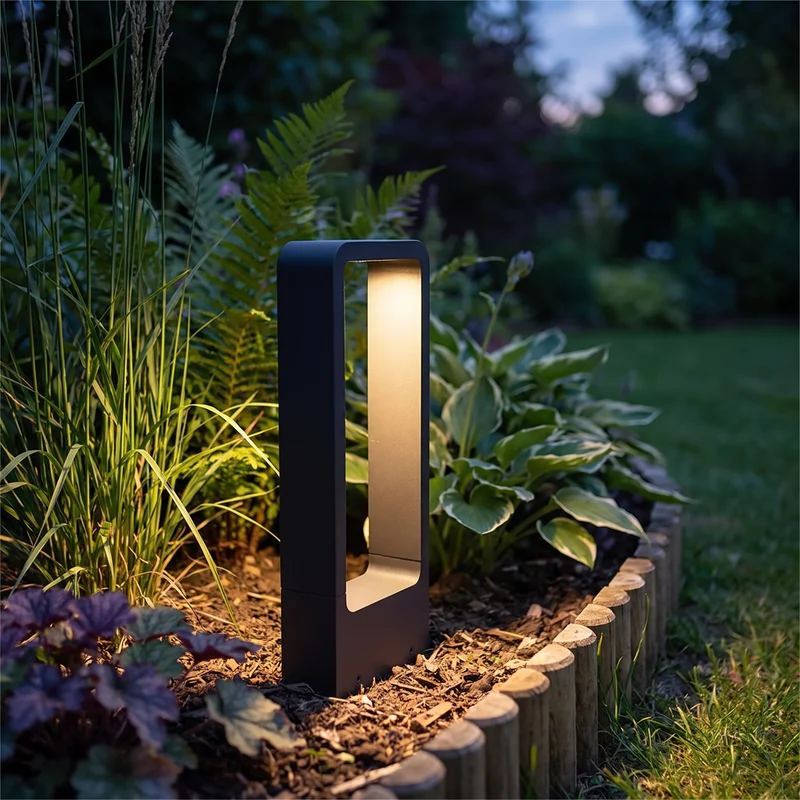 Borderverlichting Tuin LED Staand IP68 Waterdicht 30-60 cm Aluminium Zwart Modern Grondlamp | Sansoti