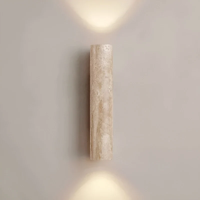 Wandlamp van Travertin – Stijlvolle LED Wandverlichting met Natuurlijk Design | Sansoti