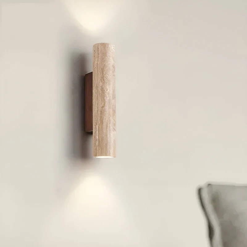 Wandlamp van Travertin – Stijlvolle LED Wandverlichting met Natuurlijk Design | Sansoti