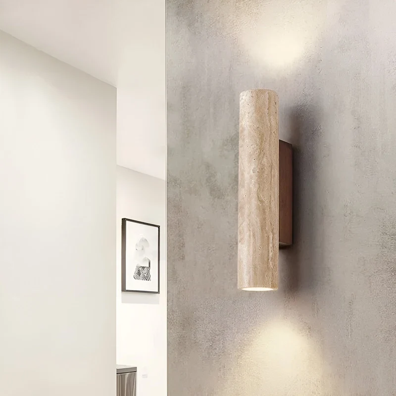 Wandlamp van Travertin – Stijlvolle LED Wandverlichting met Natuurlijk Design | Sansoti