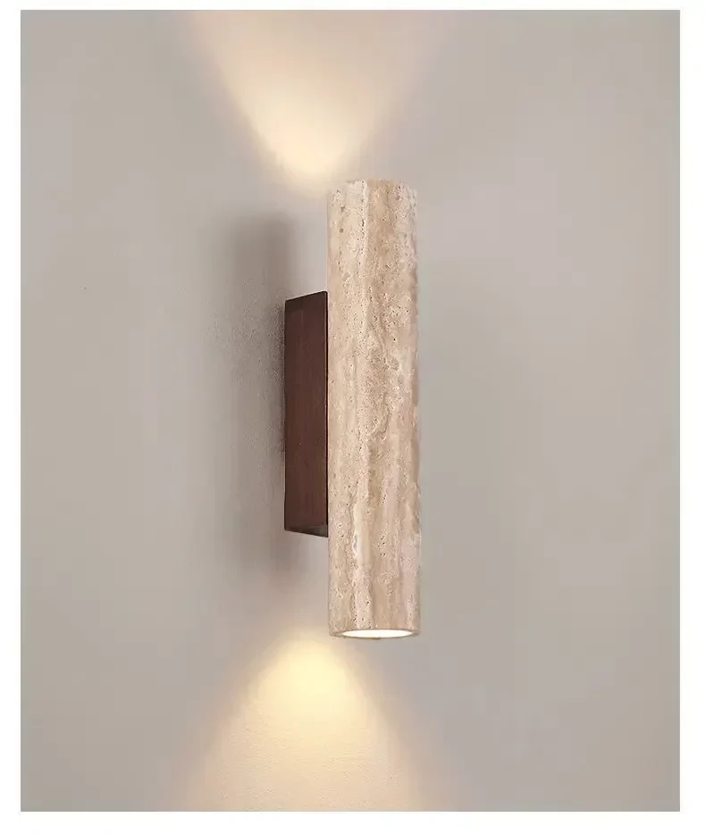 Wandlamp van Travertin – Stijlvolle LED Wandverlichting met Natuurlijk Design | Sansoti