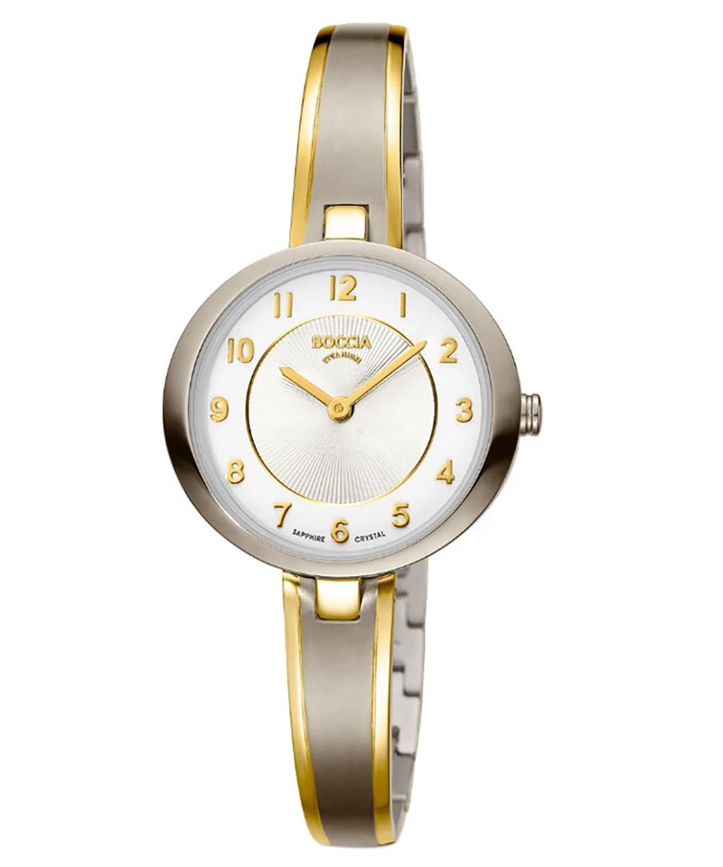 Boccia Dress 3377-01 Damen Armbanduhr • Reintitan Bicolor • Saphirglas