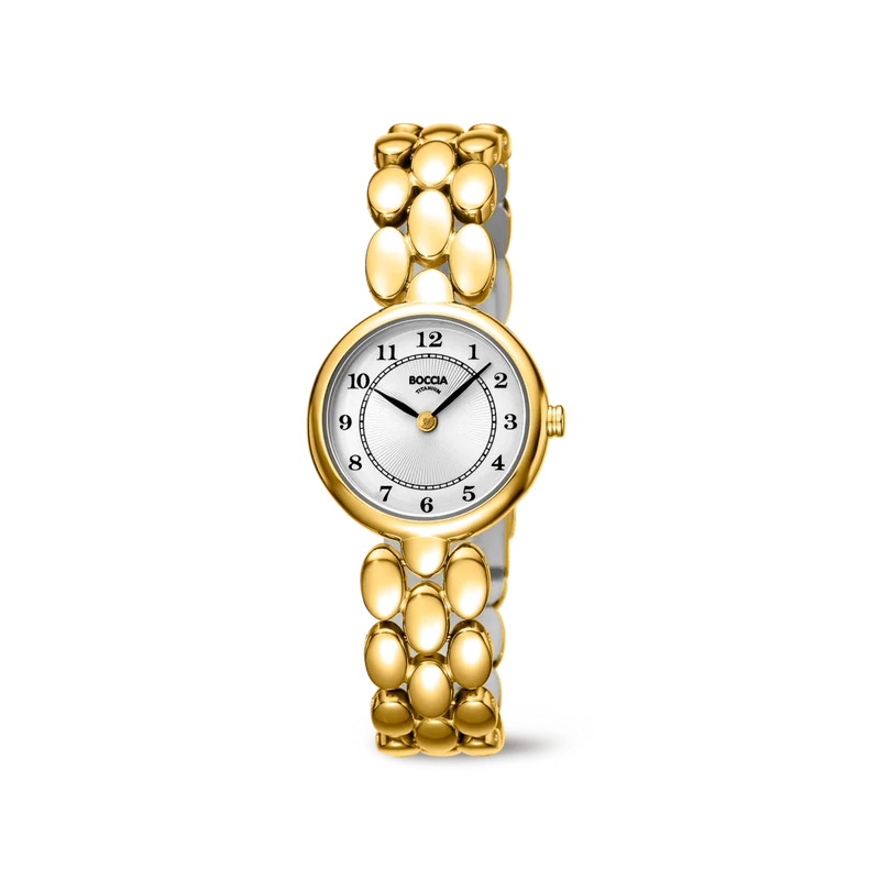 Boccia 3378-01 Damen Armbanduhr • Reintitan • 5 bar Wasserdicht