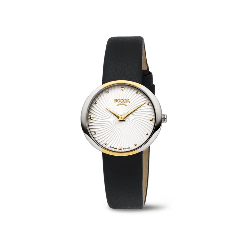 Boccia Titanium 3364-03 Damen Armbanduhr • Saphirglas • Titan teil-goldplattiert