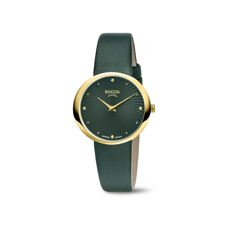 Boccia Titanium 3364-03 Damen Armbanduhr • Saphirglas • Titan teil-goldplattiert