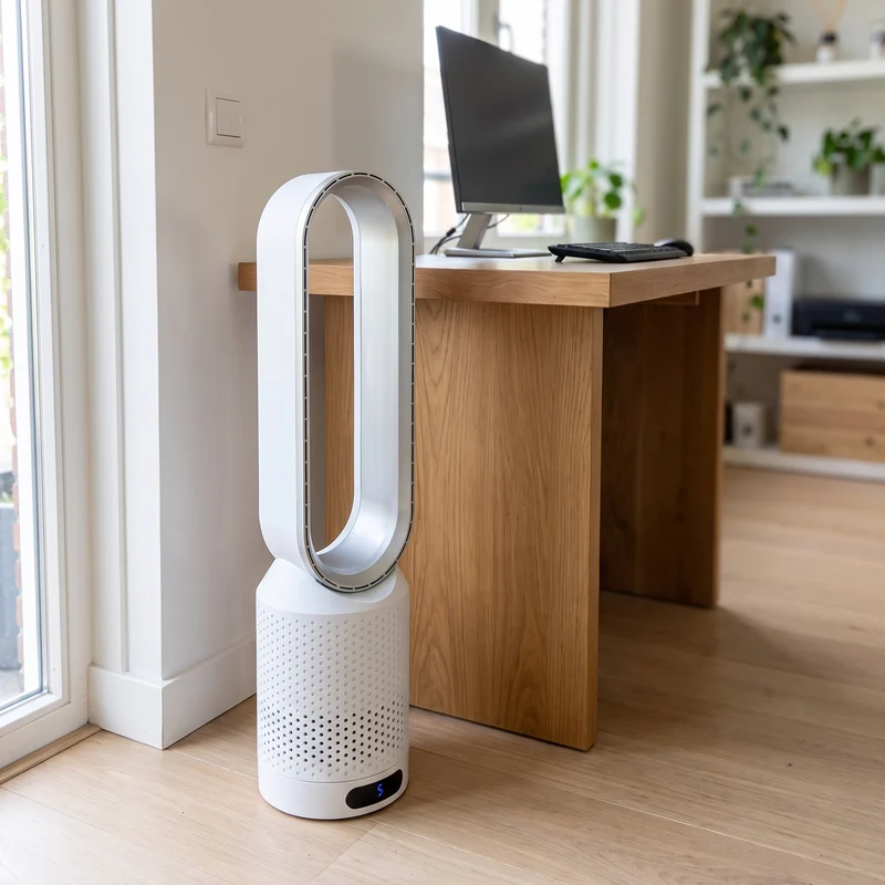 Stille Luchtkoeler Werkkamer 32 dB Ionisator HEPA-Filter 158 m3/h Oscillatie 8 Standen Toren 58 cm | Sansoti