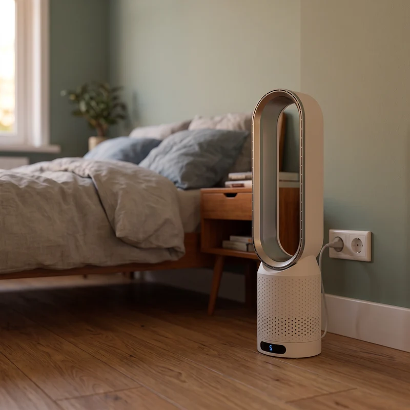Luchtkoeler met HEPA-Filter Slaapkamer Toren 58 cm Ionisator UV Wasbaar Filter 32 dB Nachtstand | Sansoti