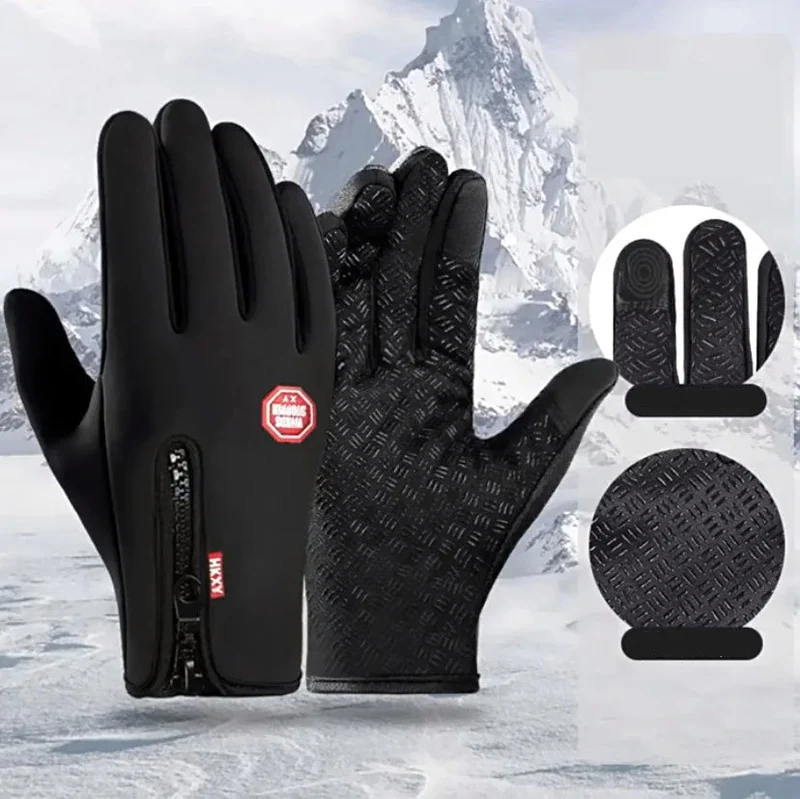 Verwarmde Handschoenen met 3 Warmtestanden Touchscreen Functie Waterdicht Winter Fietshandschoenen Unisex | Sansoti