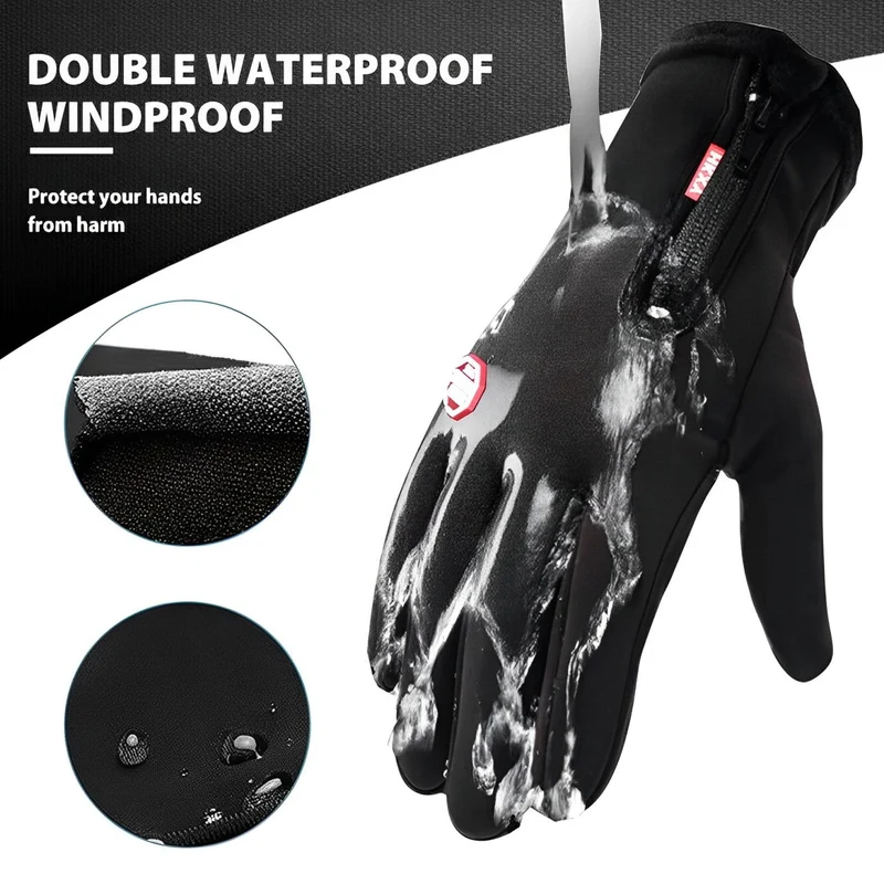 Verwarmde Handschoenen met 3 Warmtestanden Touchscreen Functie Waterdicht Winter Fietshandschoenen Unisex | Sansoti