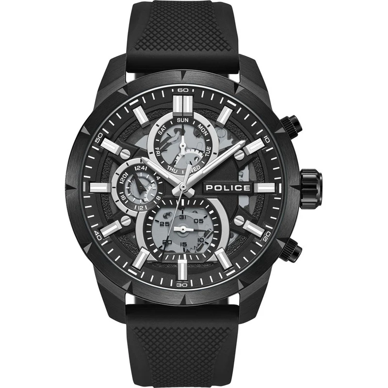 Police Neist PEWJQ0058703 Herrenuhr Schwarz • Mineralglas • Tag-Datum-Anzeige