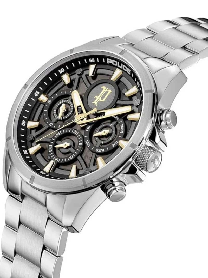 Police Defender PEWJK2227814M Herrenuhr Schwarz • Quarz-Chronograph • Mineralglas