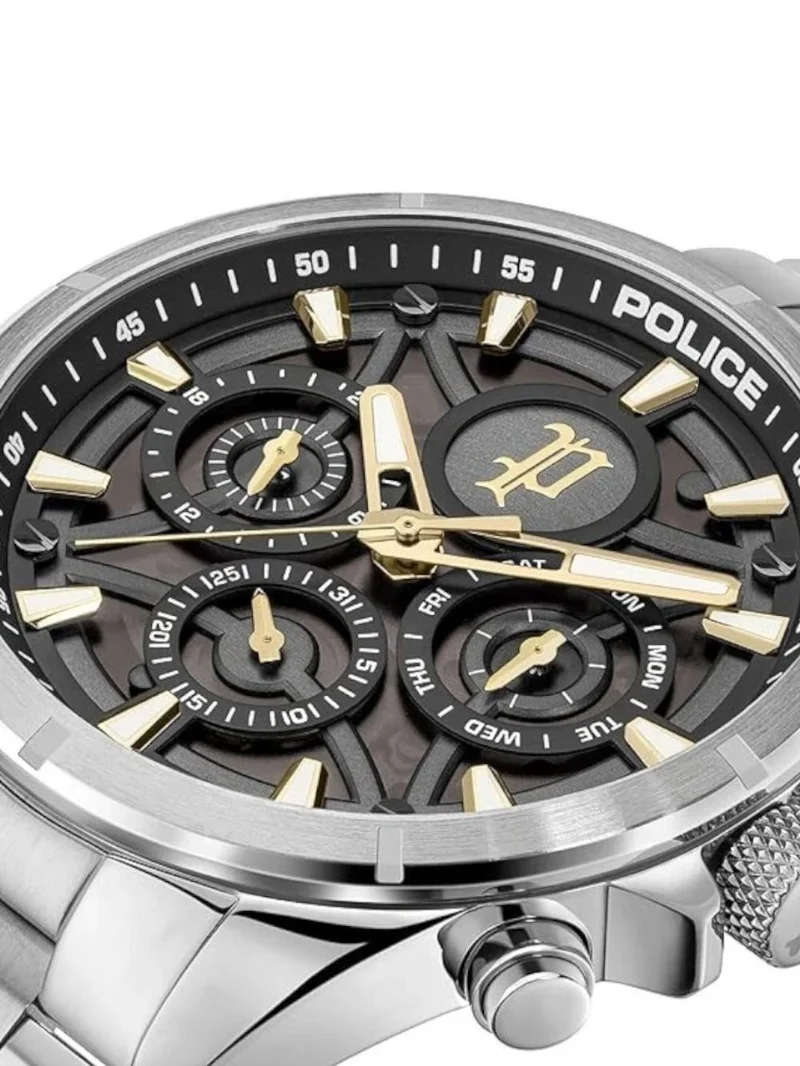Police Defender PEWJK2227814M Herrenuhr Schwarz • Quarz-Chronograph • Mineralglas