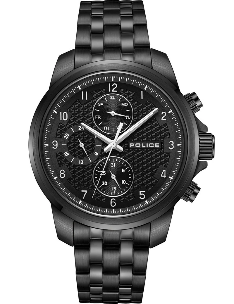 Police Mensor PEWJK0021504 Herrenuhr Schwarz • Quarz-Chronograph • Mineralglas
