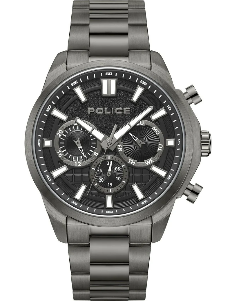 Police Rangy PEWJK0021003 Herrenuhr Schwarz • Multifunktions-Quarzwerk • Gehärtetes Mineralglas