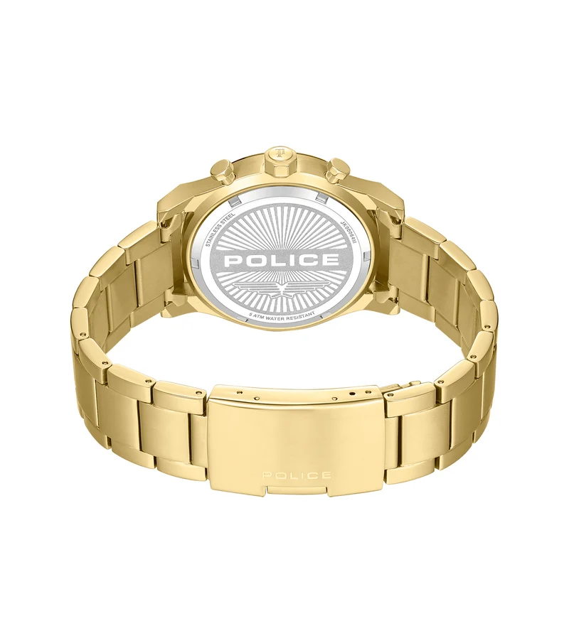 Police Knotty PEWJK0006404M Herrenuhr Schwarz • Chronograph • Roségold-Lünette