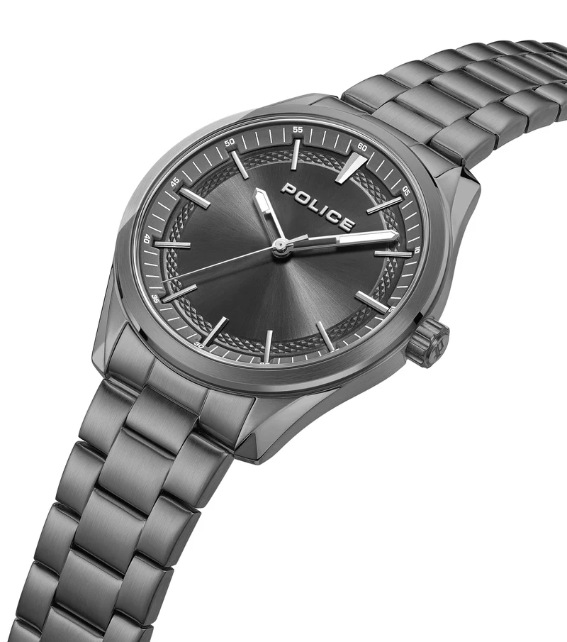 Police Grille PEWJG0018206 Herrenuhr Grau • Ion-beschichtetes Edelstahlgehäuse • 5 ATM Wasserschutz