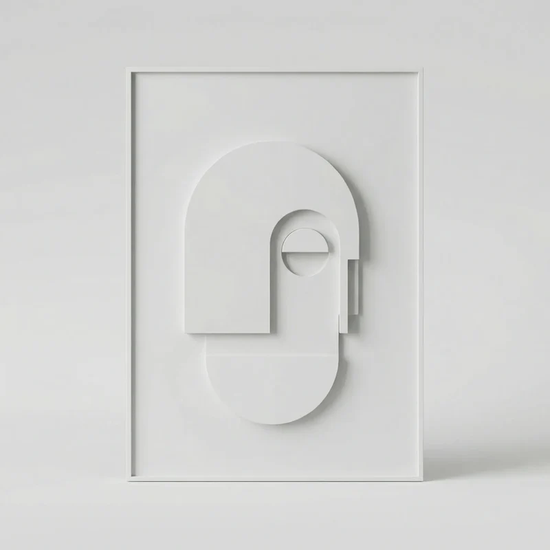Abstracte Wanddecoratie met Geometrische Lijnen en 3D-Effect voor Woonkamer Slaapkamer in Natuurtinten | Sansoti