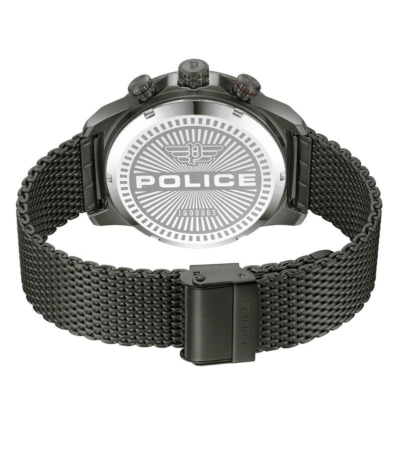 Police Rotorcrom PEWJG0006503 Herrenuhr Gunmetal • Mechatronisches Werk • Chronograph-Anzeige