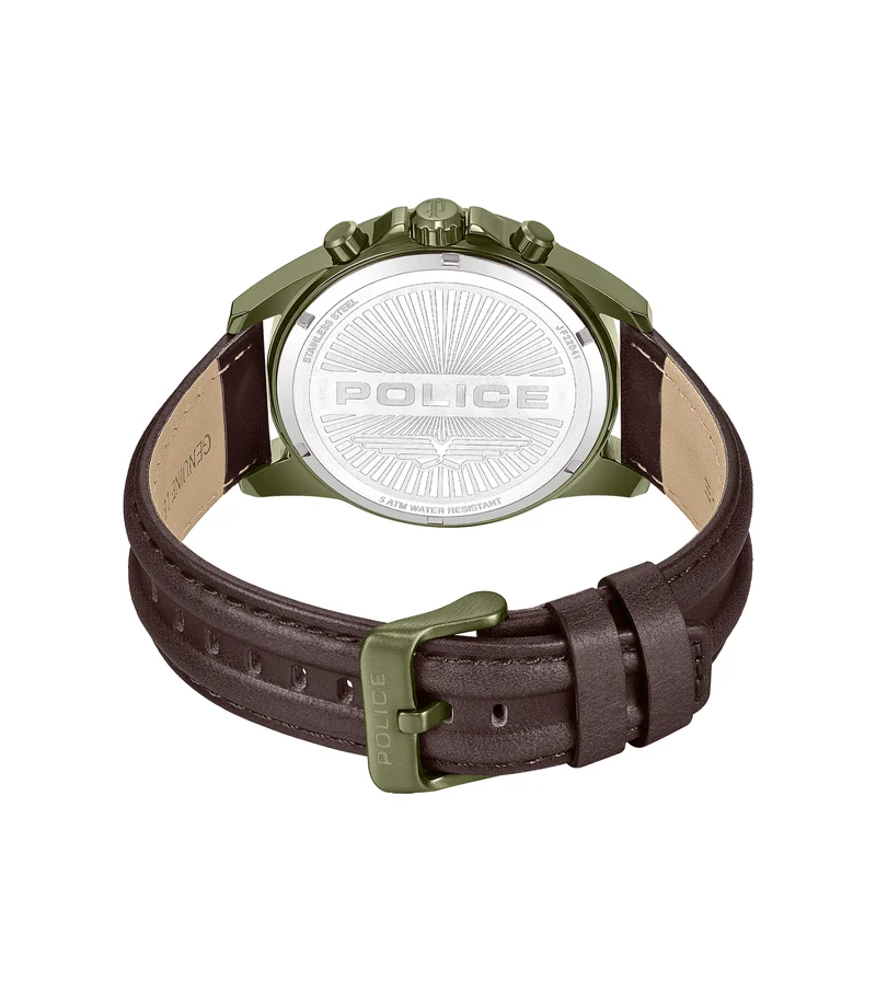 Police Malawi PEWJF2204114 Herren • Multifunktions-Chronograph • Grünes IP-Gehäuse