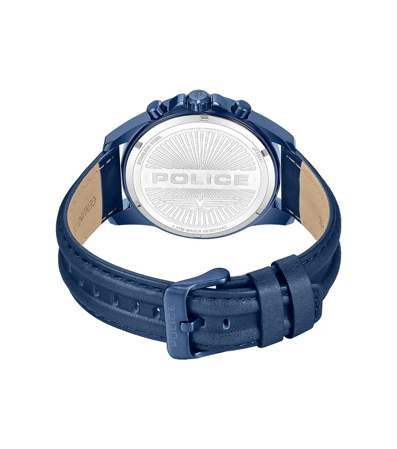 Police Malawi PEWJF2204113 Herrenuhr Blau • Multifunktions-Chronograph • Blaue IP-Beschichtung