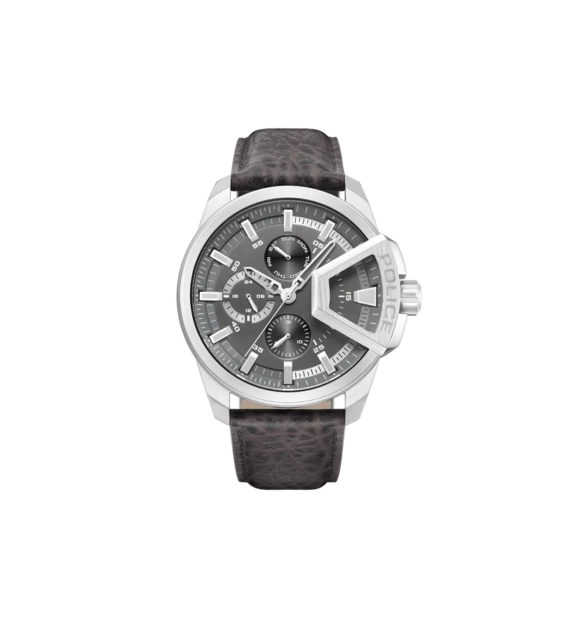 Police Underlined PEWJF0005703 Herrenuhr Braun • Multifunktionswerk • Edelstahlgehäuse