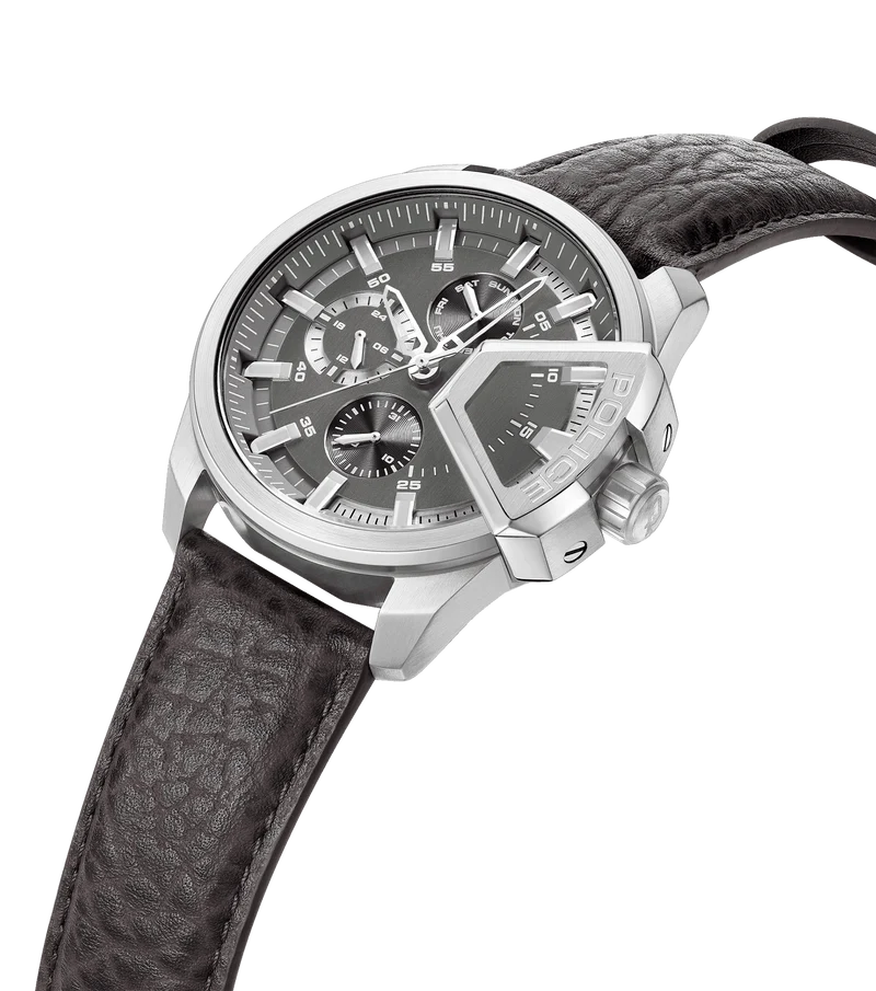 Police Underlined PEWJF0005703 Herrenuhr Braun • Multifunktionswerk • Edelstahlgehäuse
