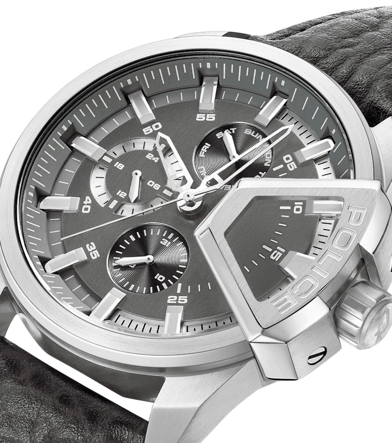 Police Underlined PEWJF0005703 Herrenuhr Braun • Multifunktionswerk • Edelstahlgehäuse