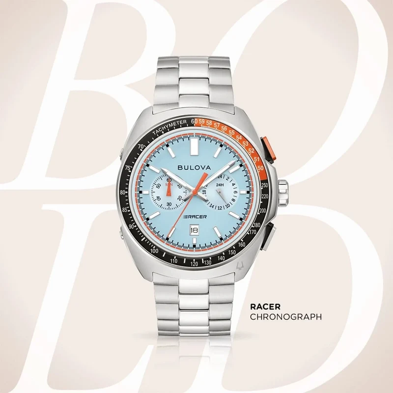 Bulova Racer 98B432 Herrenuhr • Motorsport-Design • Saphirglas