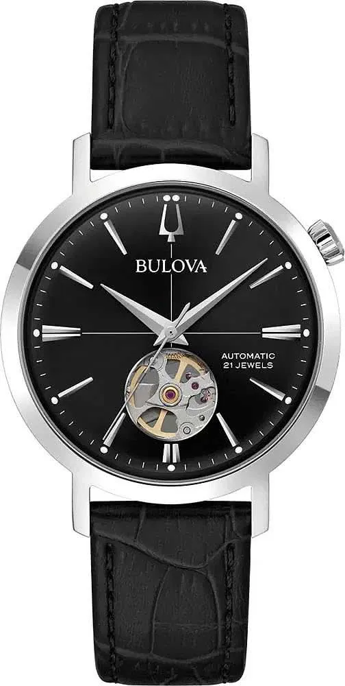 Bulova Aerojet 96A317 Herrenuhr • Offene Unruh • Automatikwerk
