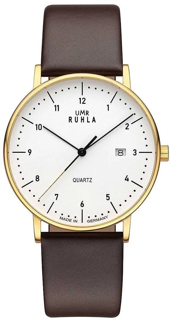 UMR Ruhla Classic 30432 br Herrenuhr • Made in Germany • Schweizer Quarzwerk