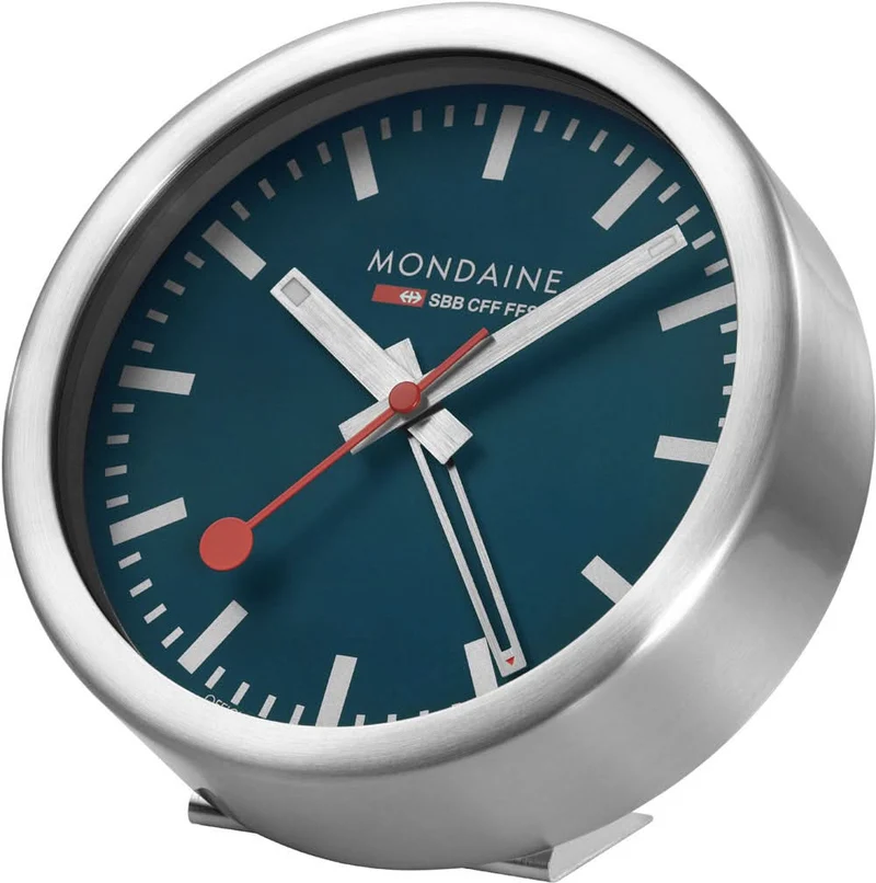 Mondaine SBB A997.MCAL.46SBV Tischuhr • Bahnhofs-Design • Wecker