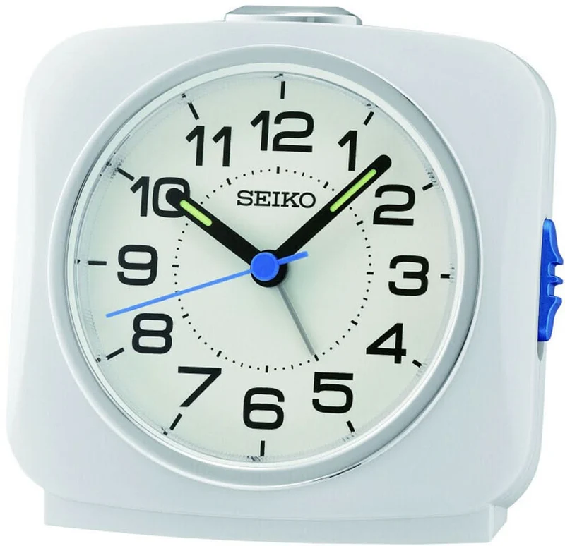 Seiko Analoger Wecker 9.4x9.5x6.6cm Kunststoff • Leises Uhrwerk • Alarm & Schlummerfunktion