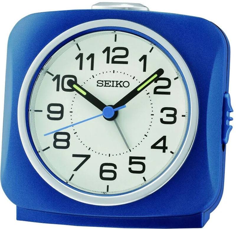 Seiko Quarz Wecker 9.5 cm Kunststoff • Leuchtzeiger • Geräuschlos
