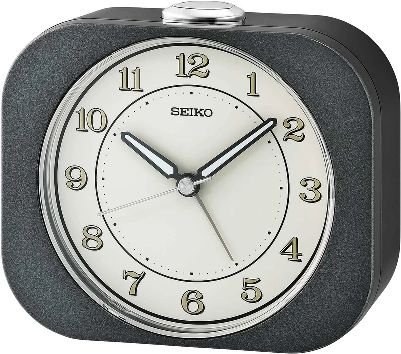 Seiko Modern Wecker 9.9 cm Kunststoff • Geräuscharmer Sekundenzeiger • Mit Snooze