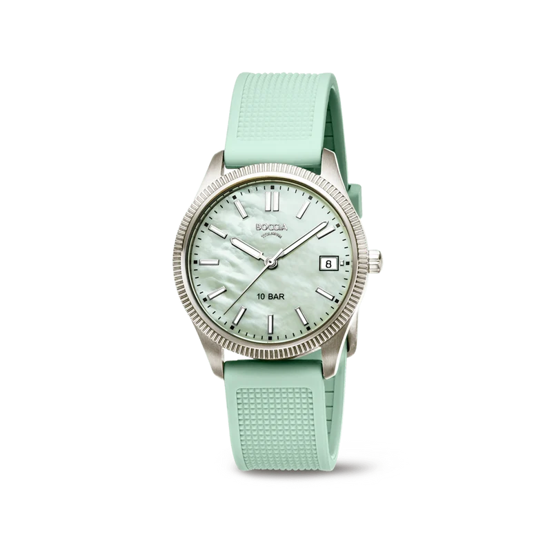 Boccia Trend 3356-02 Damen Armbanduhr • Reintitan-Gehäuse • Perlmutt-Zifferblatt