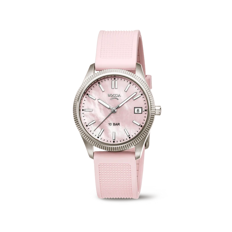 Boccia Trend 3356-02 Damen Armbanduhr • Reintitan-Gehäuse • Perlmutt-Zifferblatt