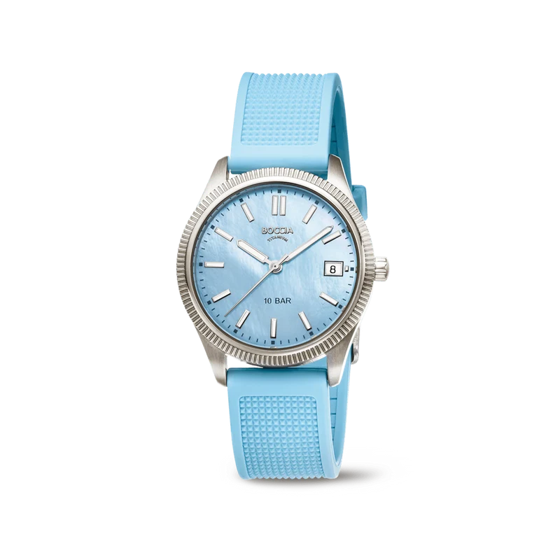 Boccia Trend 3356-02 Damen Armbanduhr • Reintitan-Gehäuse • Perlmutt-Zifferblatt