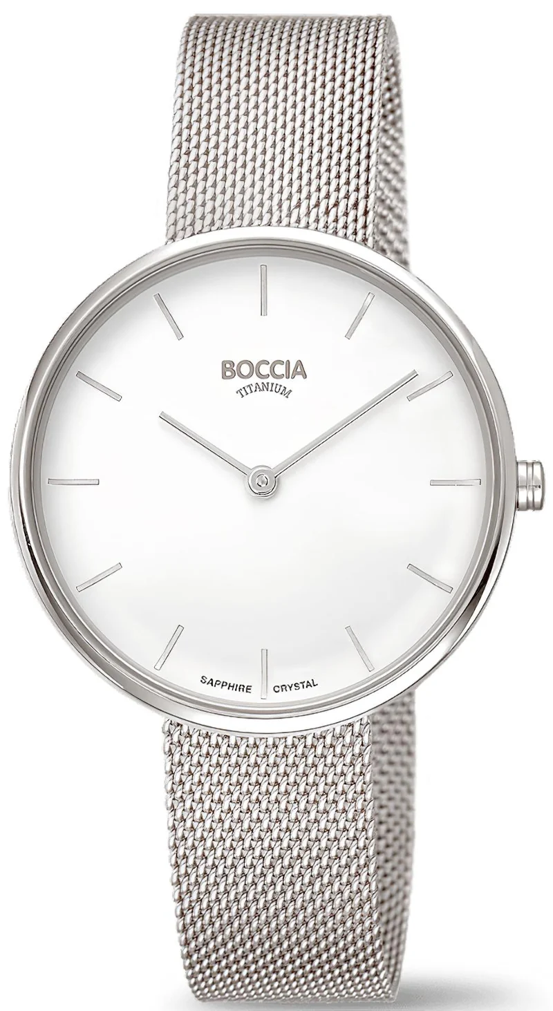 Boccia Titanium 3327-09 Damen Armbanduhr • Saphirglas • Milanaise-Band