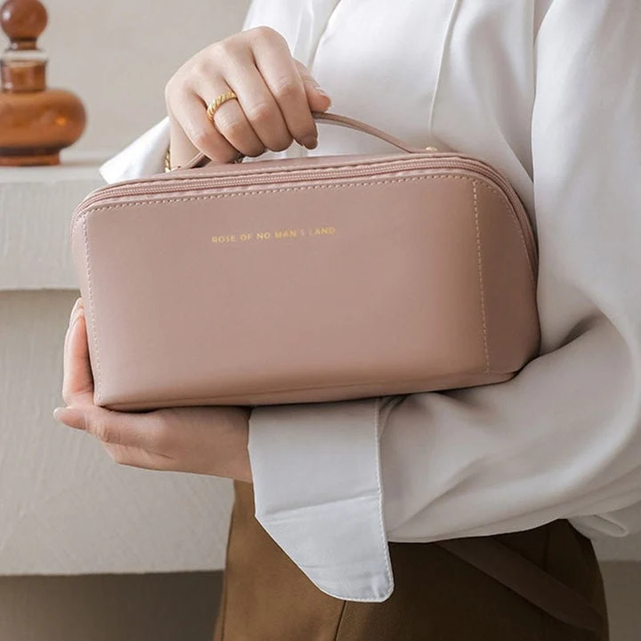 Cosmetica Organizer Tas met Vakken | Reis Make-up Toilettas voor Dagelijks Gebruik Onderweg en Thuis | Sansoti