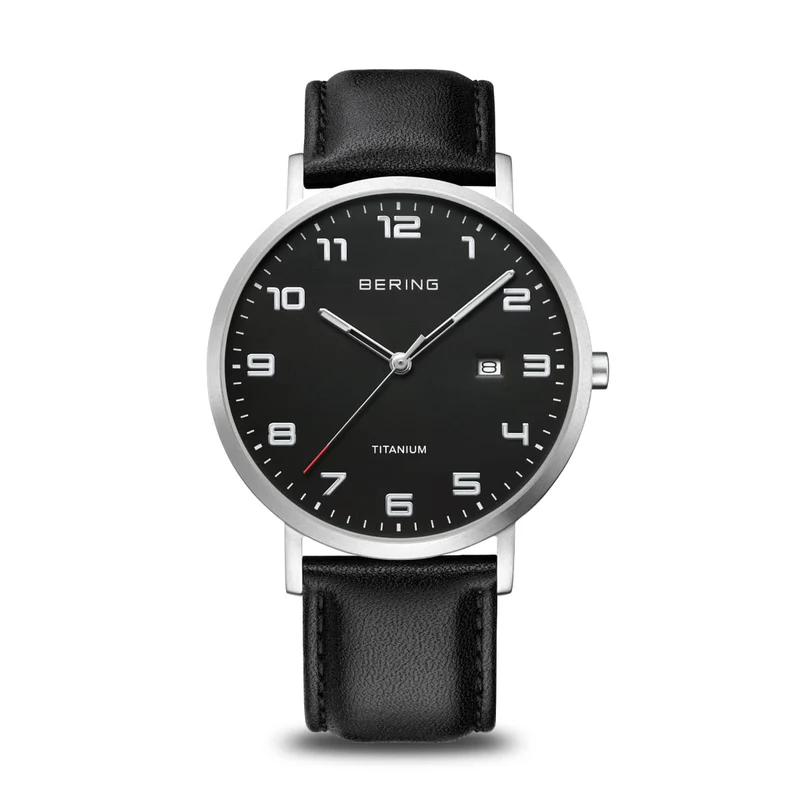 Bering Titanium 18640-402 Herrenuhr Silber • Saphirglas • Leichtes Titangehäuse