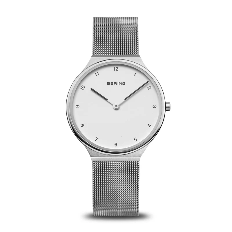 Bering Ultra-Slim 18434-004 Damenuhr Silber • Saphirglas • Milanaise-Armband