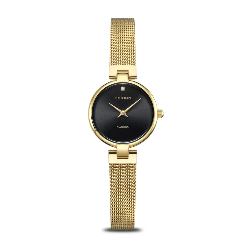 Bering Classic 17724-332 Damenuhr Goldfarben • Saphirglas • Milanaisearmband