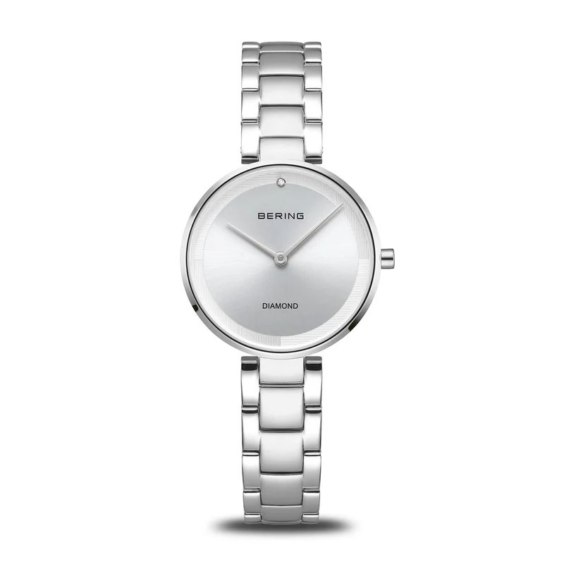 Bering Classic 17529-700 Damen Armbanduhr Silber • Saphirglas • Echter Diamant