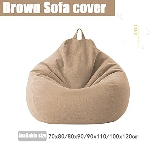 Zitzakhoes Polyester Ergonomisch Design Zonder Vulling Afneembaar Wasbaar 80x90 100x120 cm Woonkamer Slaapkamer | Sansoti