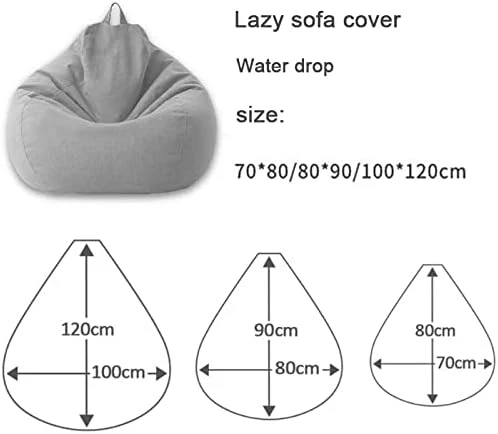 Zitzakhoes Polyester Ergonomisch Design Zonder Vulling Afneembaar Wasbaar 80x90 100x120 cm Woonkamer Slaapkamer | Sansoti
