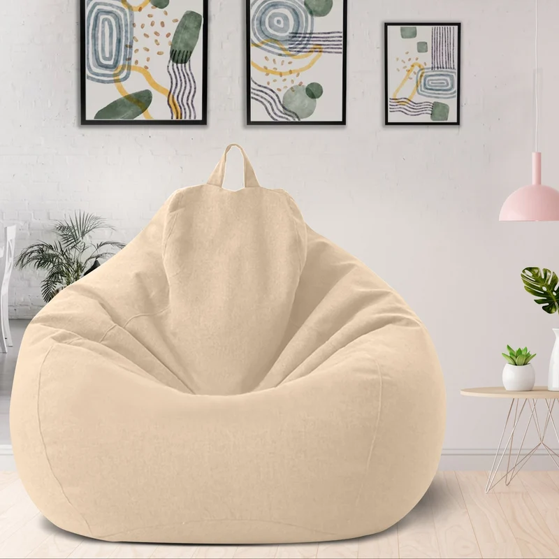 Zitzakhoes Polyester Ergonomisch Design Zonder Vulling Afneembaar Wasbaar 80x90 100x120 cm Woonkamer Slaapkamer | Sansoti