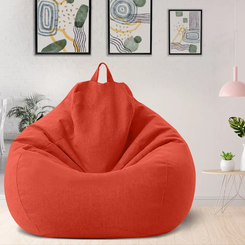 Zitzakhoes Polyester Ergonomisch Design Zonder Vulling Afneembaar Wasbaar 80x90 100x120 cm Woonkamer Slaapkamer | Sansoti